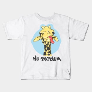 No problem derpy giraffe Kids T-Shirt